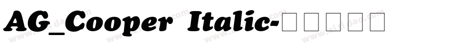 AG_Cooper Italic字体转换